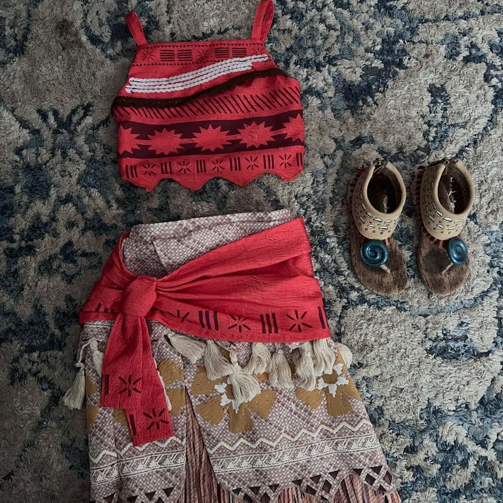3T Disney Moana Costume w/ Shoes